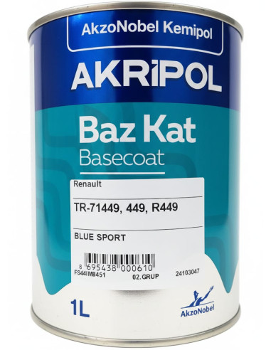 AKZONOBEL RENAULT TR71449 BLUE SPORT...