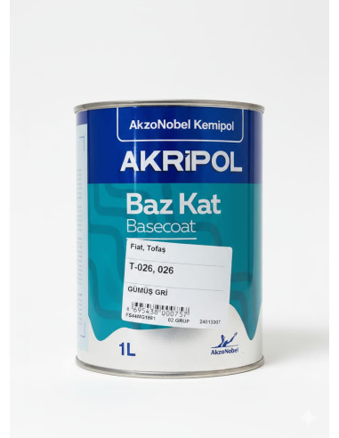 AKZONOBEL FIAT T026 GÜMÜŞ GRİ BAZKAT...