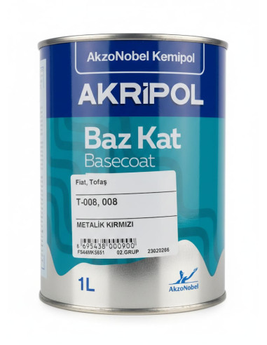 AKZONOBEL FIAT T008 METALİK KIRMIZI...