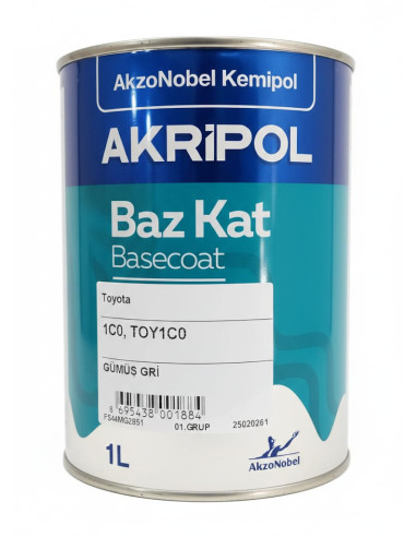 AKZONOBEL TOYOTA 1C0 GÜMÜŞ GRİ BAZKAT...