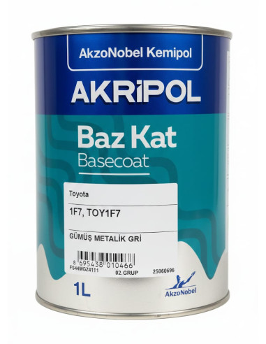 AKZONOBEL TOYOTA 1F7 GÜMÜŞ METALİK...