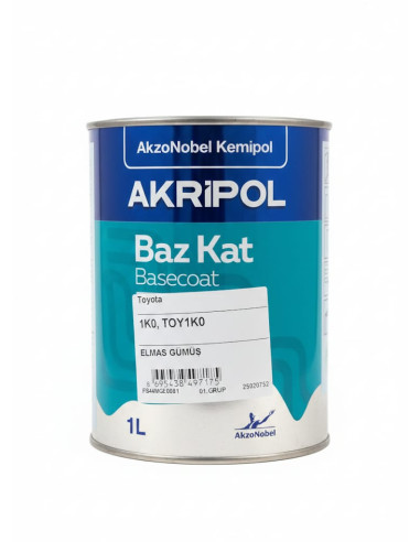 AKZONOBEL TOYOTA 1K0 ELMAS GÜMÜŞ...